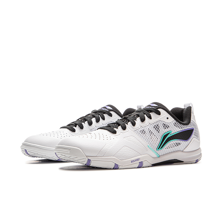 Li Ning Abrasion Resistant Breathable Low top Training Shoes Unisex White Black