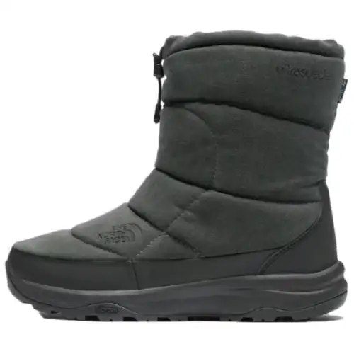 THE NORTH FACE Nuptse 7 Thermal Abrasion Resistant Short Mid Calf Snow Boots Men's Dark Gray