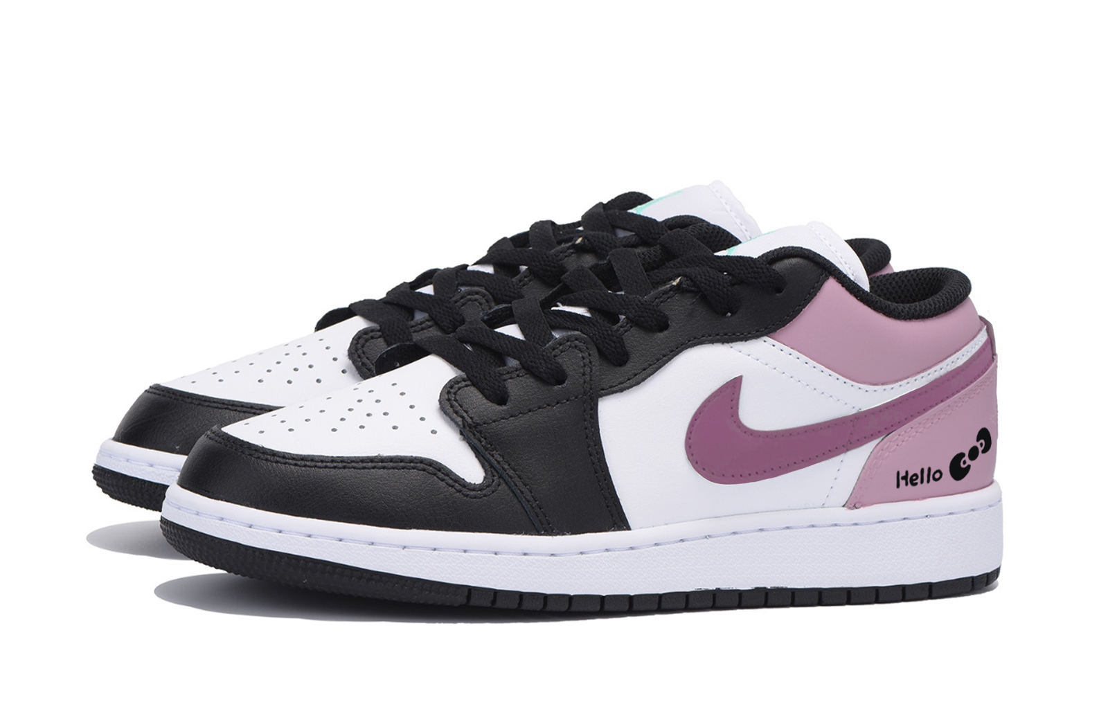 Jordan Air Jordan 1 Low top Vintage Basketball Shoes Men’s White Pink