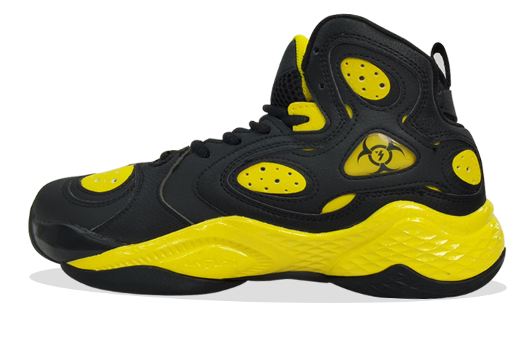 361° Cushioning High top Performance Basketball Shoes Men’s Black Yellow