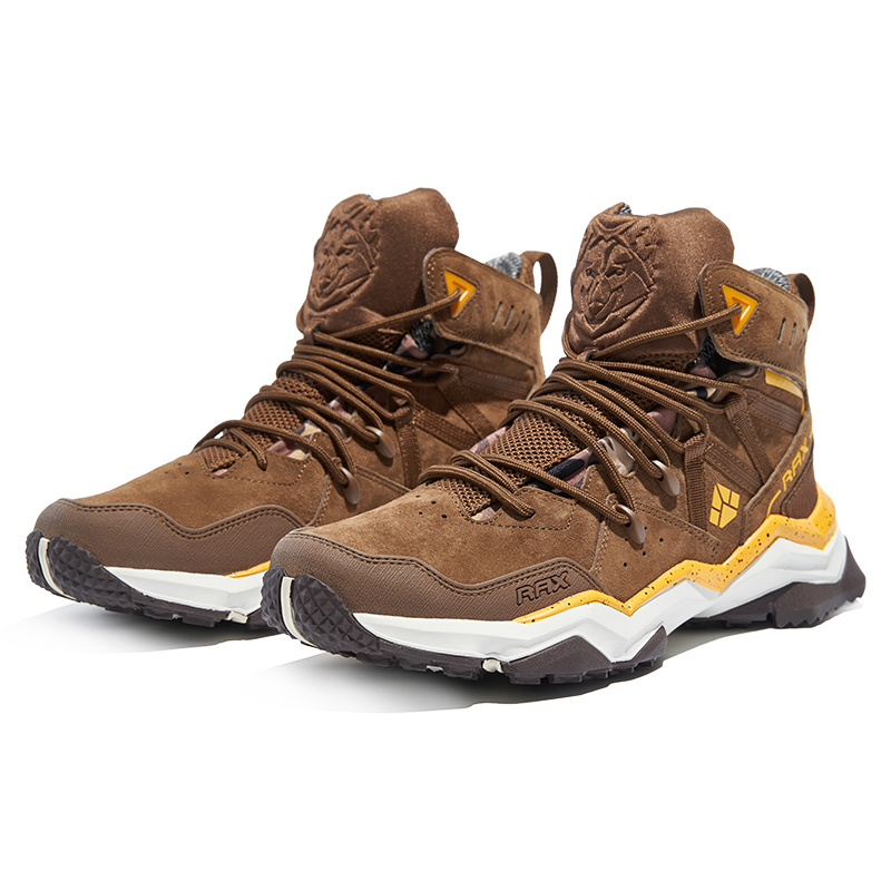 RAX Waterproof High top Mountaineering & Hiking Shoes Men’s Brown