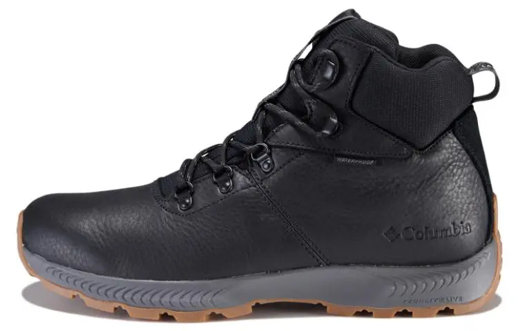Columbia Waterproof Grip Waterproof Grip Mid top Hiking Mountaineering Shoes Men's Black