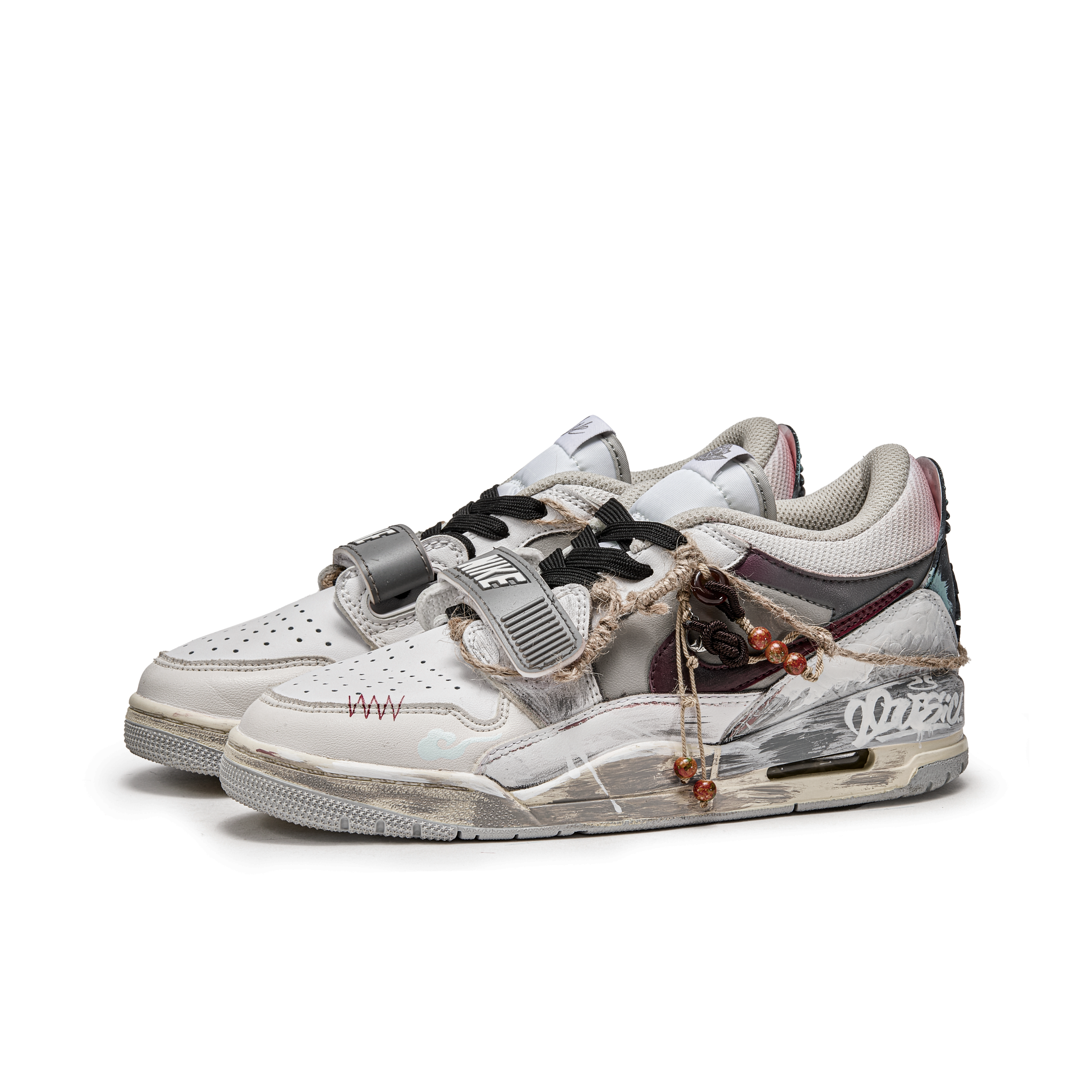 Jordan Legacy 312 Da Vinci Custom, Spell Of Binding Slip Resistant Slip Resistant Low top Vintage Basketball Shoes GS