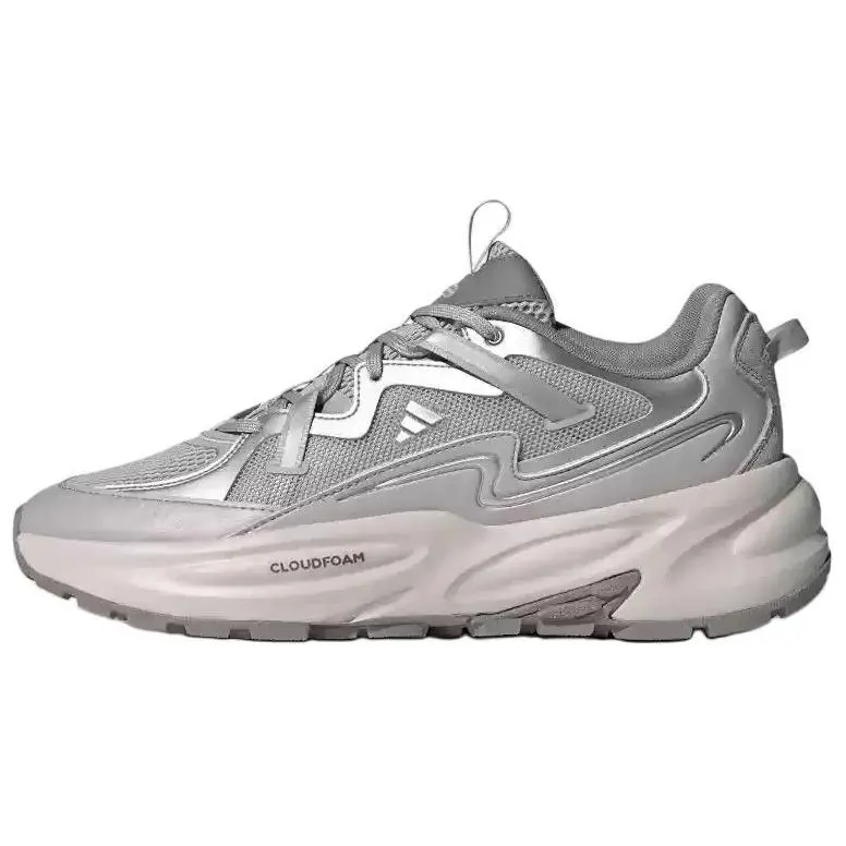 Adidas Ozwave Slip Resistant Abrasion Resistant Low top Chunky Sneakers Unisex Gray