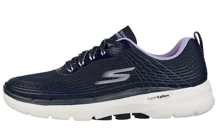 Skechers Skechers Go Walk 6 fabric skipping shoes walking sports versatile low-top lifestyle shoes women's blue