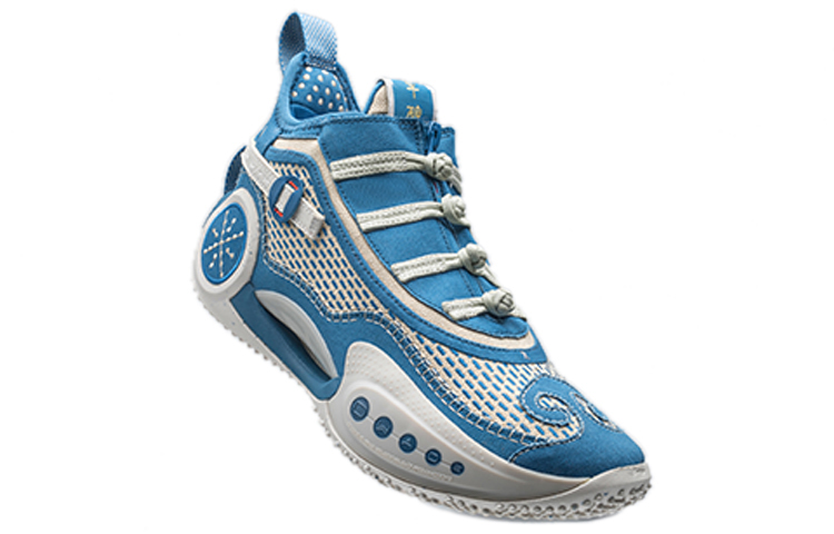 Li Ning Way Of Wade 9 CNY Harvest Cushioning Slip Resistant Abrasion Resistant Low top Basketball Shoes Men’s Blue