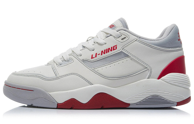 Li Ning Retro 80s Textile, Synthetic Leather Cushioning Slip Resistant Abrasion Resistant Breathable Low top