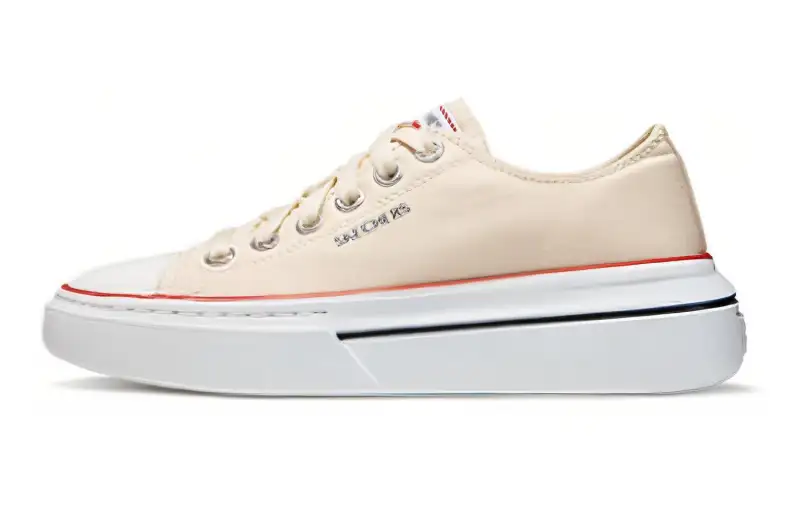Skechers Abrasion Resistant Cushioning Abrasion Resistant Cushioning Low top Canvas Shoes Women's White Brown