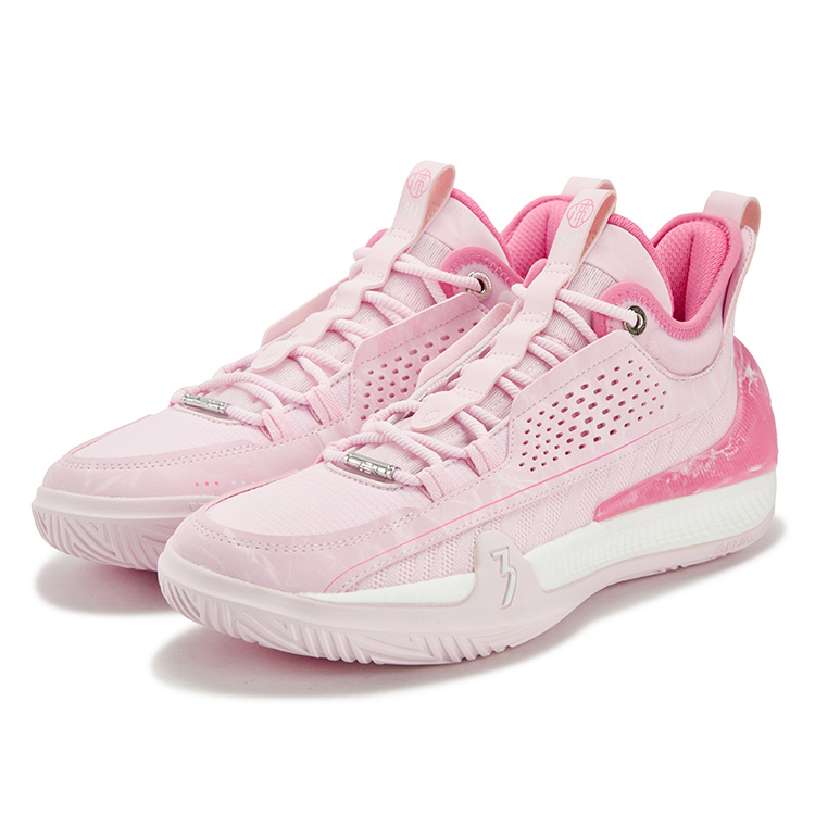361° Zen 7 Cushioning Coverage Abrasion Resistant Slip Resistant Low top Basketball Shoes Men’s Pure White Pink