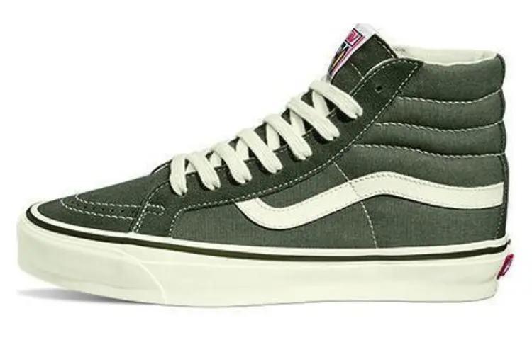 Vans SK8 Abrasion Resistant Lightweight Wear resistant And Lightweight High top Canvas Shoes Unisex Green