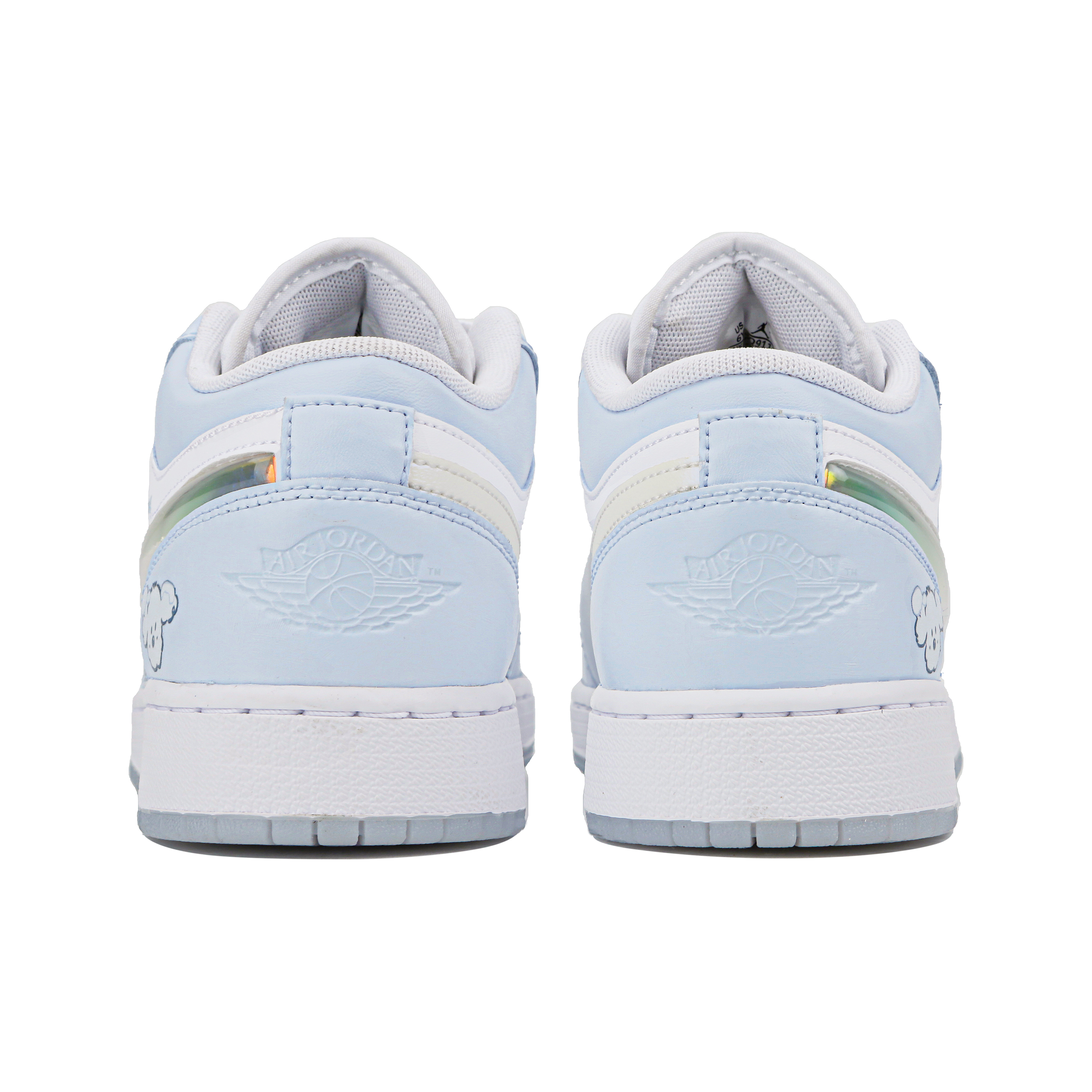 Jordan Air Jordan 1 Low top Vintage Basketball Shoes GS White Blue