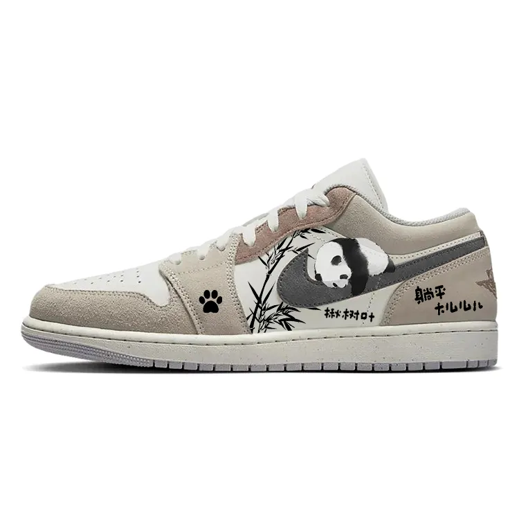 Jordan Air Jordan 1 Black White, Mommy Love Cushioning Slip Resistant Low top Vintage Basketball Shoes Unisex Brown