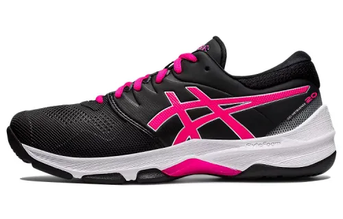 Asics Gel-Netburner 20 Practical Netball Volleyball Low Top Training Shoes Women's Black Pink D Wide