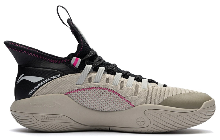 Li Ning Phantom Textile, Synthetic Leather, TPU Cushioning Slip Resistant Abrasion Resistant Coverage Support Low top