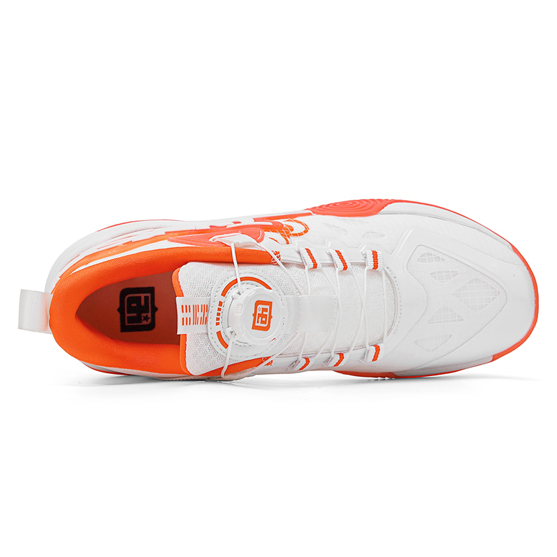 IVERSON Cushioning Support Rebound Low top Basketball Shoes Unisex White Orange