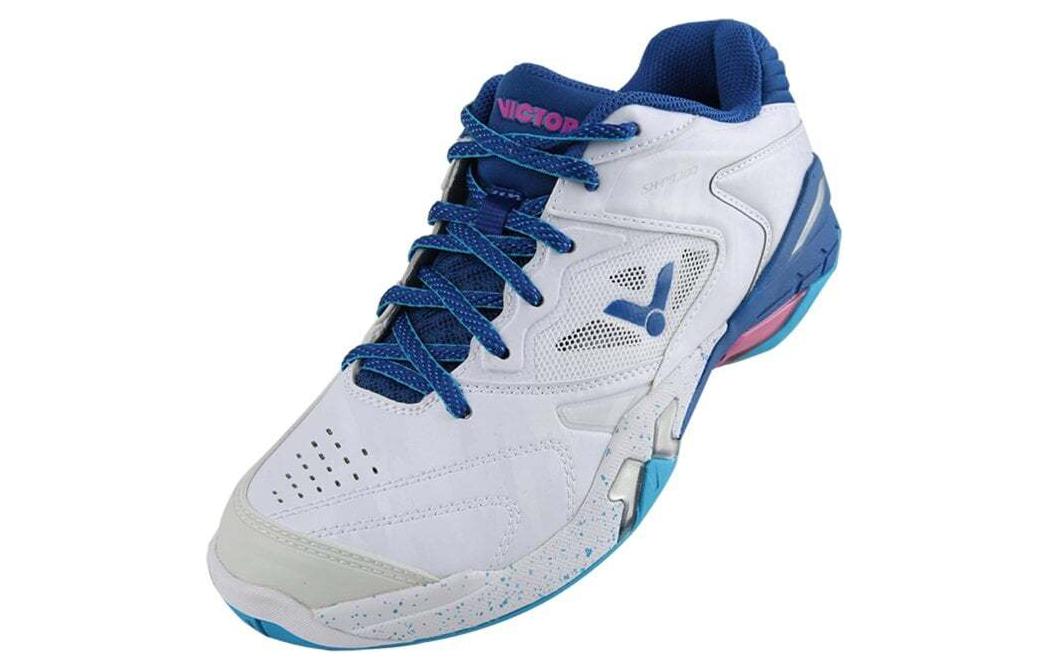 VICTOR 9200cHP Rubber Slip Resistant Cushioning, Wear Resistant Low top Badminton Shoes Unisex White Blue