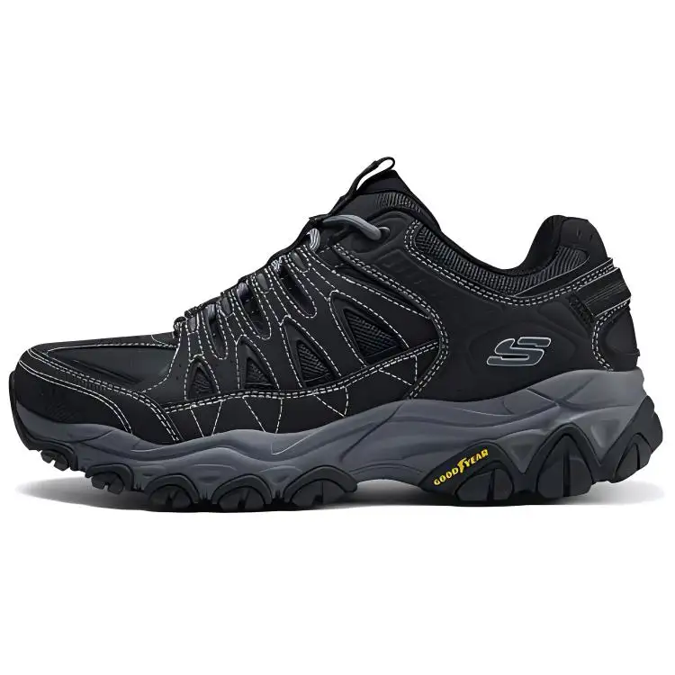 Skechers OUTDOOR Textile, Synthetic Leather Comfortable And Breathable Abrasion Resistant Low top Hiking Shoes Men's