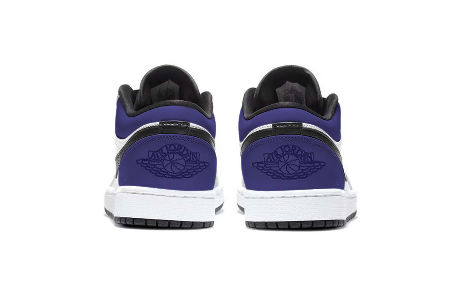 Jordan Air Jordan 1 Reverse Abrasion Resistant Low top Vintage Basketball Shoes Unisex Black Purple