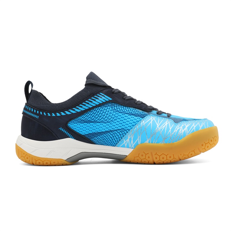 Binary Cushioning Slip Resistant Abrasion Resistant Low top Badminton Shoes Unisex Blue