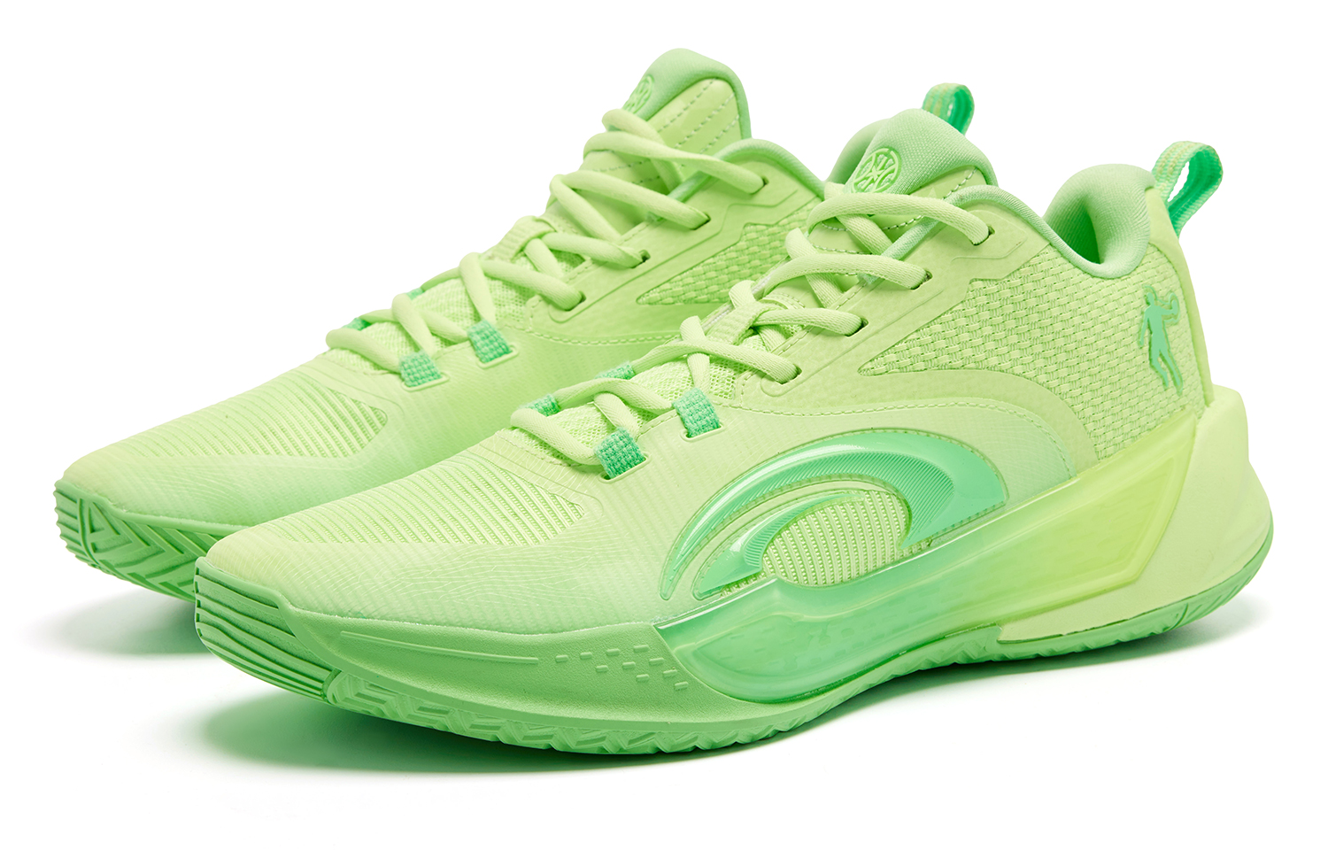 QIAODAN Halberd 7TEAM Cushioning Slip Resistant Abrasion Resistant Low top Basketball Shoes Men’s Green