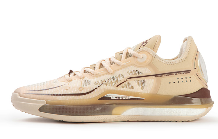 361° DVD SE Milk Tea Cushioning Slip Resistant Abrasion Resistant Breathable Low top Basketball Shoes Men’s Dune White