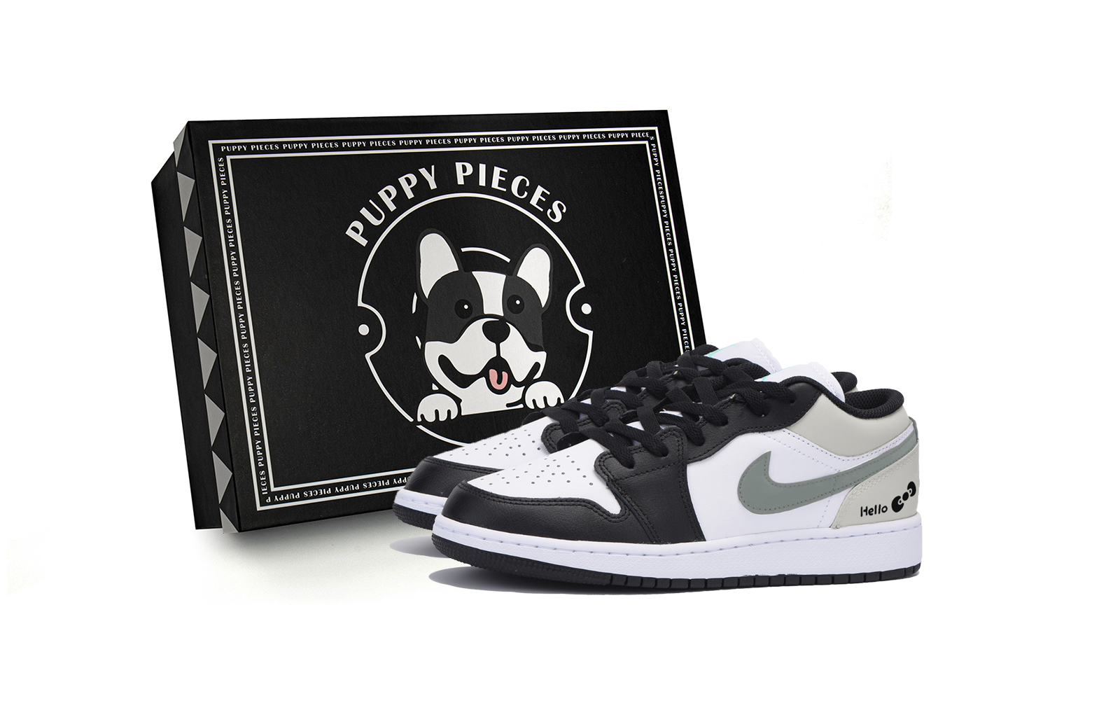 Jordan Air Jordan 1 Low top Vintage Basketball Shoes Men’s White Gray Black