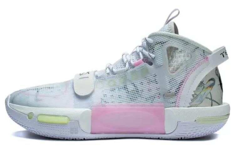 Li Ning Shadow 4 V2 Textile, Synthetic Leather Cushioning Slip Resistant Abrasion Resistant Mid top Basketball Shoes
