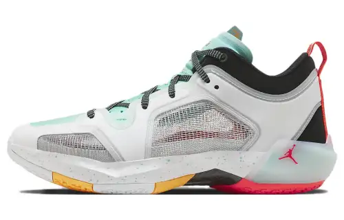 Jordan Air Jordan 37 Basketball Shoes Unisex Low Top White/Green
