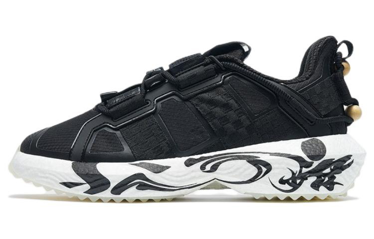 XTEP Shaolin Collection Slip Resistant, Abrasion Resistant, Breathable Low top Training Shoes Men’s Black