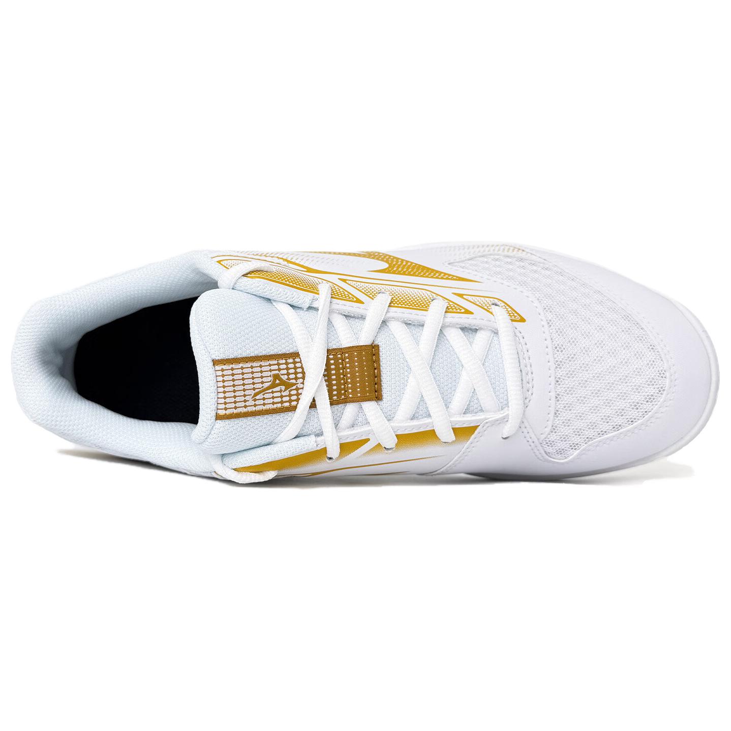 Mizuno Cushioning, Breathable, Balance, Impact Resistant Low top Training Shoes Unisex White Yellow