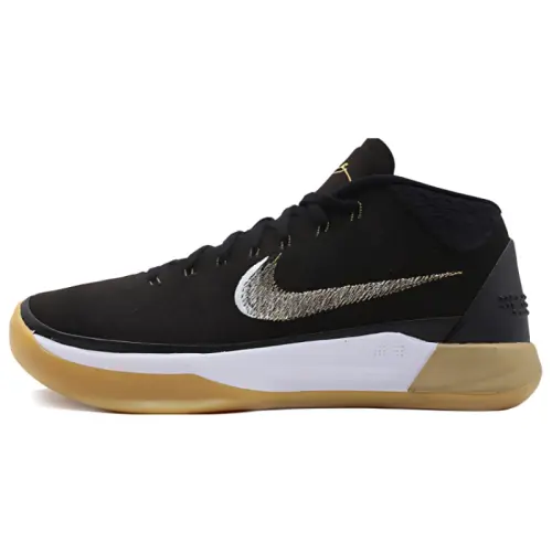 Nike Kobe AD Kobe OG lace-up shock-absorbing anti-slip mid-top practical basketball shoes men's black and white