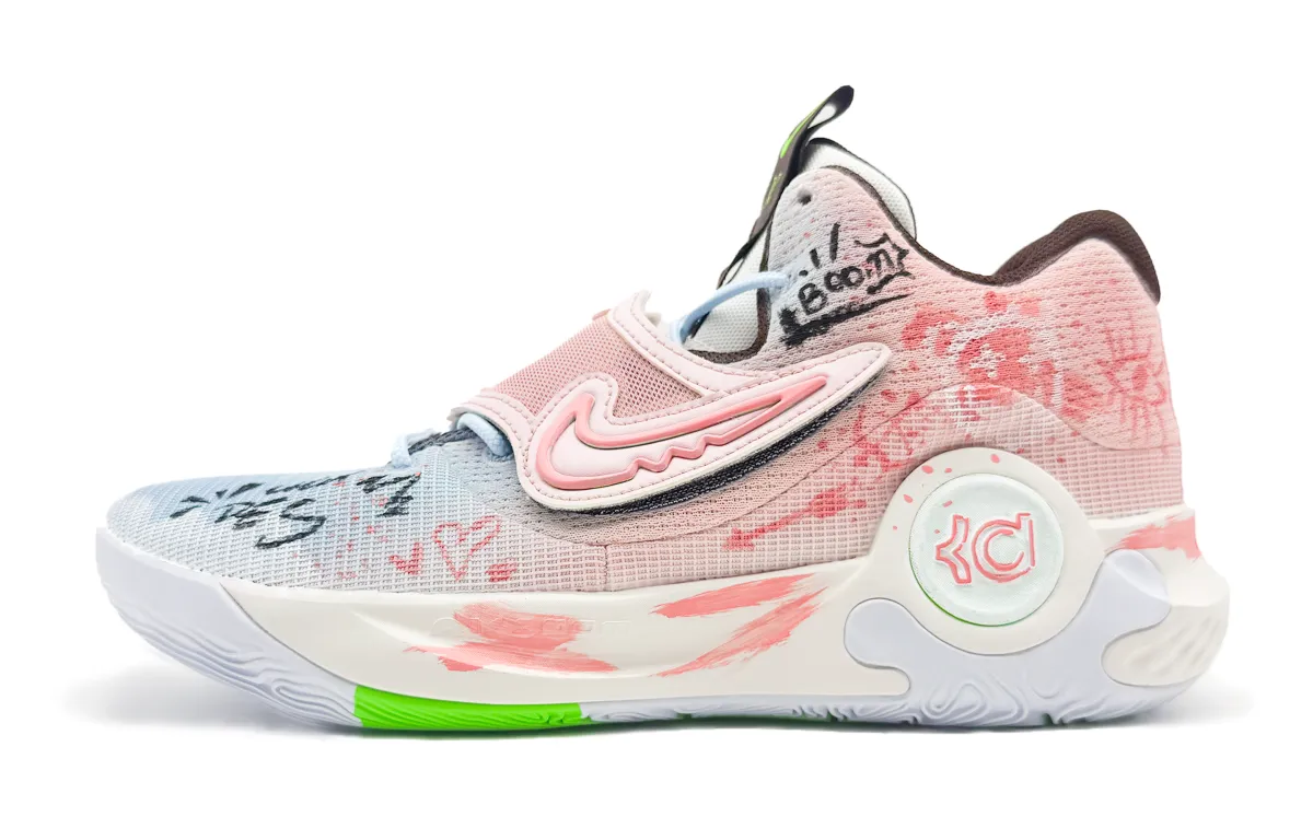 Nike KD Trey 5 X Abrasion Resistant Low top Basketball Shoes Men's Blue Pink