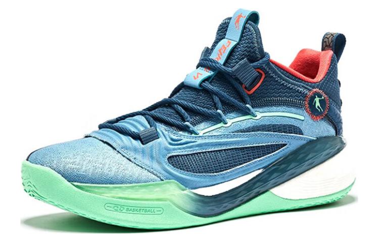QIAODAN Sharp 6.0 PRO Basketball Shoes Men’s Low Top Blue White Green