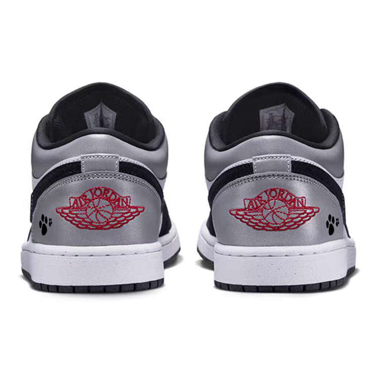 Jordan Air Jordan 1 Slip Resistant Abrasion Resistant Low top Vintage Basketball Shoes Unisex Black