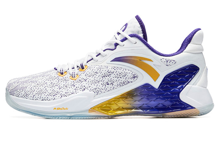 Anta RR5 Rajon Rondo 5 Non slip Lightweight Low top Basketball Shoes Men's Purple Gold