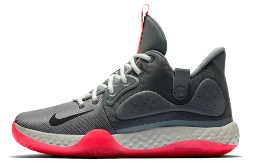 Nike KD Trey 5 VII Durant comfortable and versatile shock-absorbing, non-slip and wear-resistant low-top retro basketball shoes men's gray red