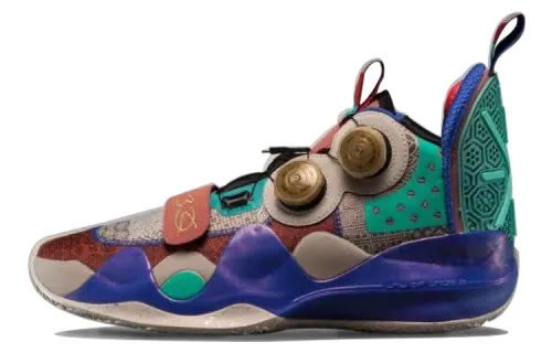 LiNing Li Ning WOW 8 Wade's Way 8 Spring Festival Pattern Splicing Mid-top Practical Basketball Shoes Men's Black and White