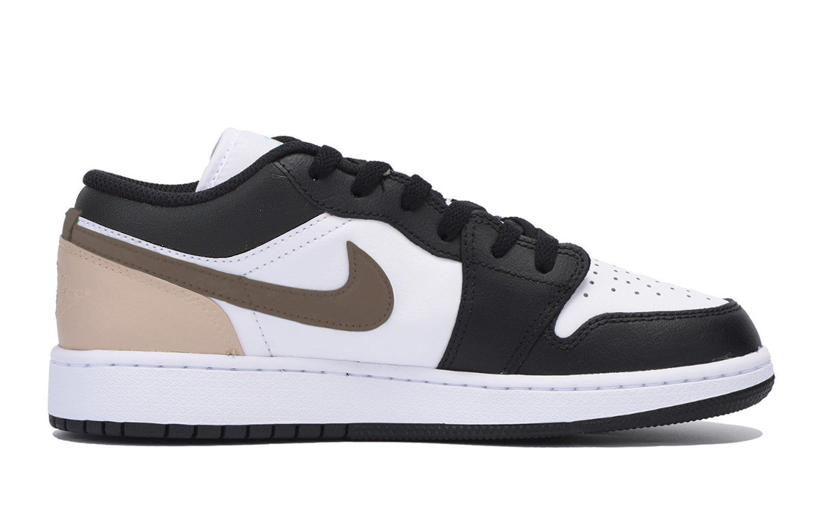 Jordan Air Jordan 1 Slip Resistant Abrasion Resistant Cushioning Low top Vintage Basketball Shoes Men’s Black Brown