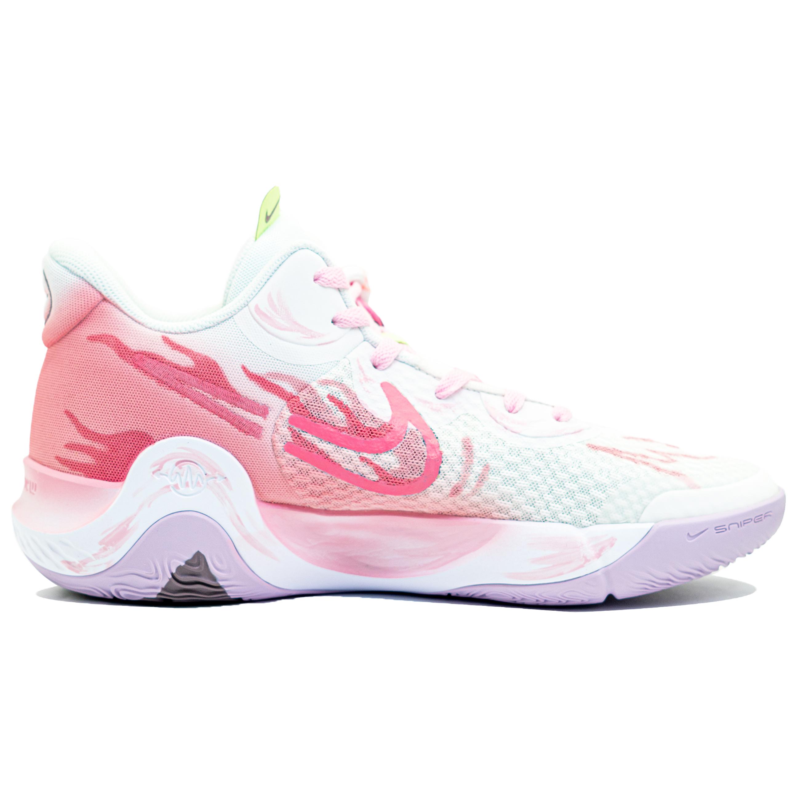 Nike KD Trey 5 IX Slip Resistant Abrasion Resistant Mid top Vintage Basketball Shoes Men’s Pink