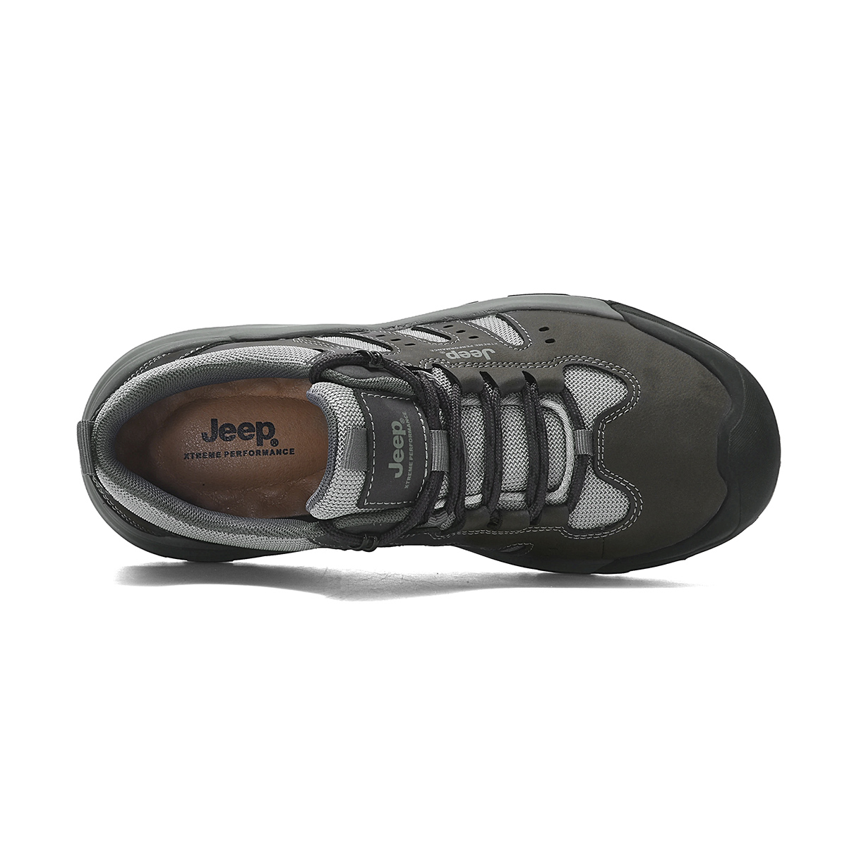 Jeep Textile, Synthetic Leather Low top Mountaineering Shoes Men’s Gray
