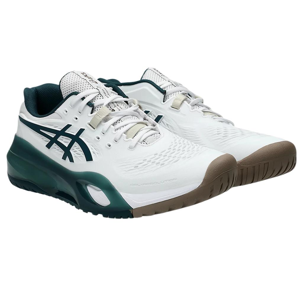 ASICS Gel Resolution X White Saxon Green