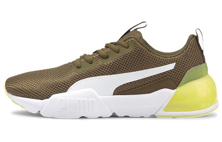 PUMA CELL Vorto Gleam Cushioning Abrasion Resistant Lightweight Low top Training Shoes Women's Brown Green White