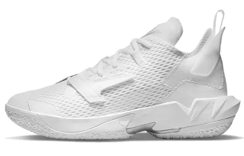 Jordan Why Not Zer0.4 PF Westbrook 4 round head lace Mesh fabric Shock-absorbing, anti-slip and wear-resistant, low top Practical basketball shoes Men's pure white Domestic version