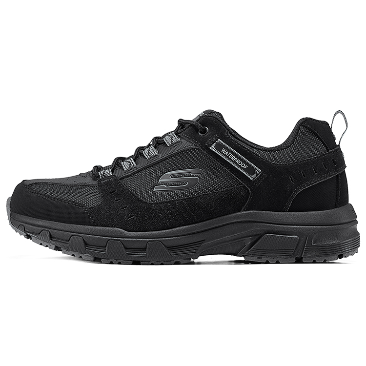 Skechers OUTDOOR MENS Textile, Synthetic Leather Cushioning, Wear Resistant Low top Mountaineering Shoes Men’s Black