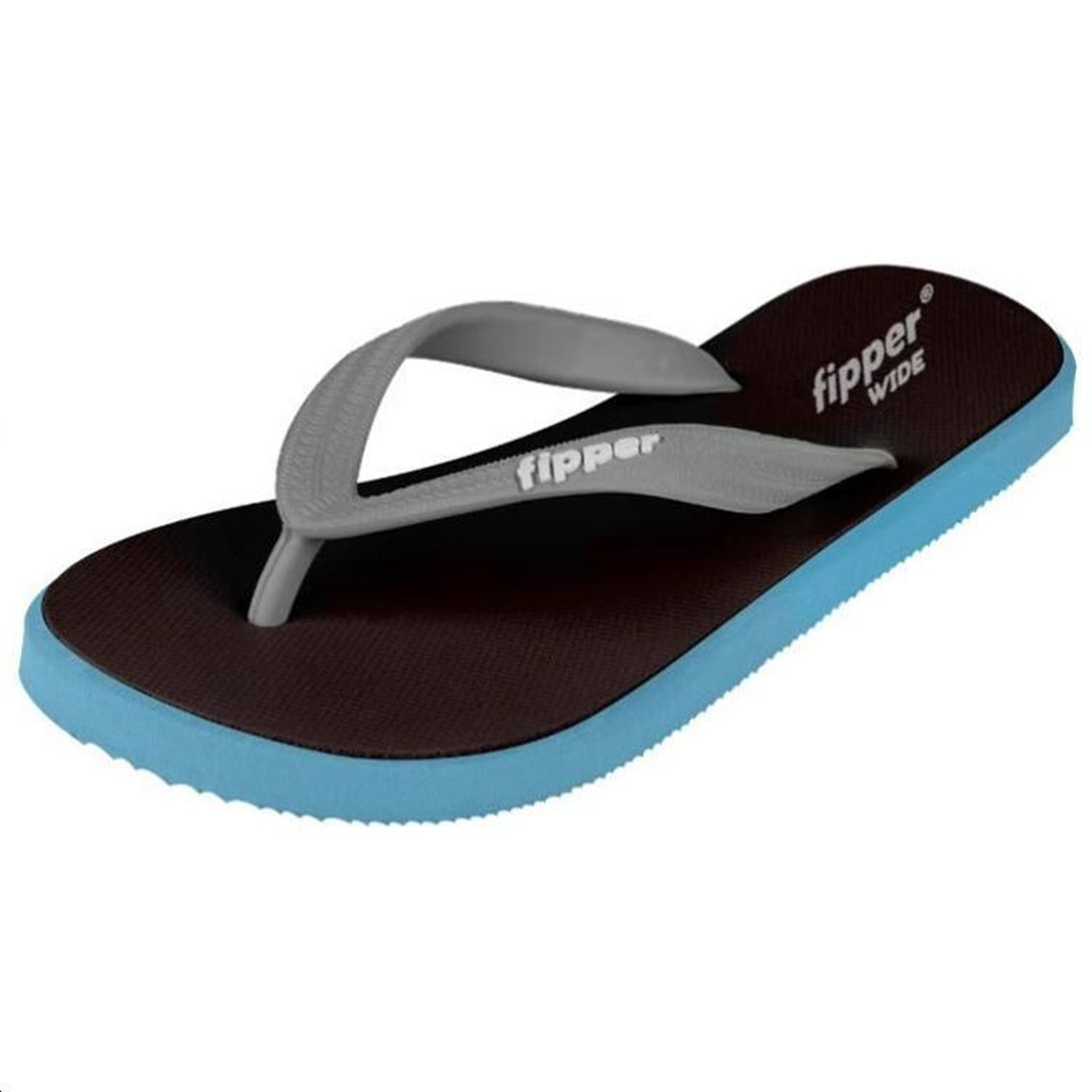 Fipper Rubber Sole Slip Resistant Quick Dry Flip Flops Men's Deep Cyan