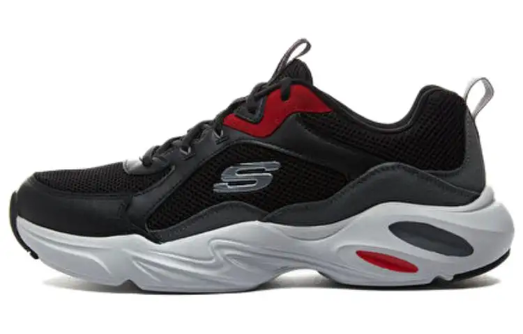Skechers Stamina Airy Mesh Low top Chunky Sneakers Men's Black Gray