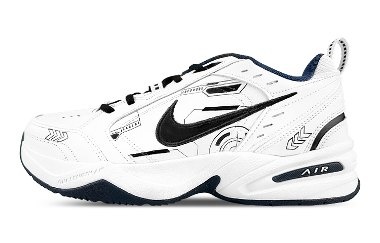 Nike Air Monarch 4 Slip Resistant Height Increasing Low top Chunky Sneakers Unisex Black White