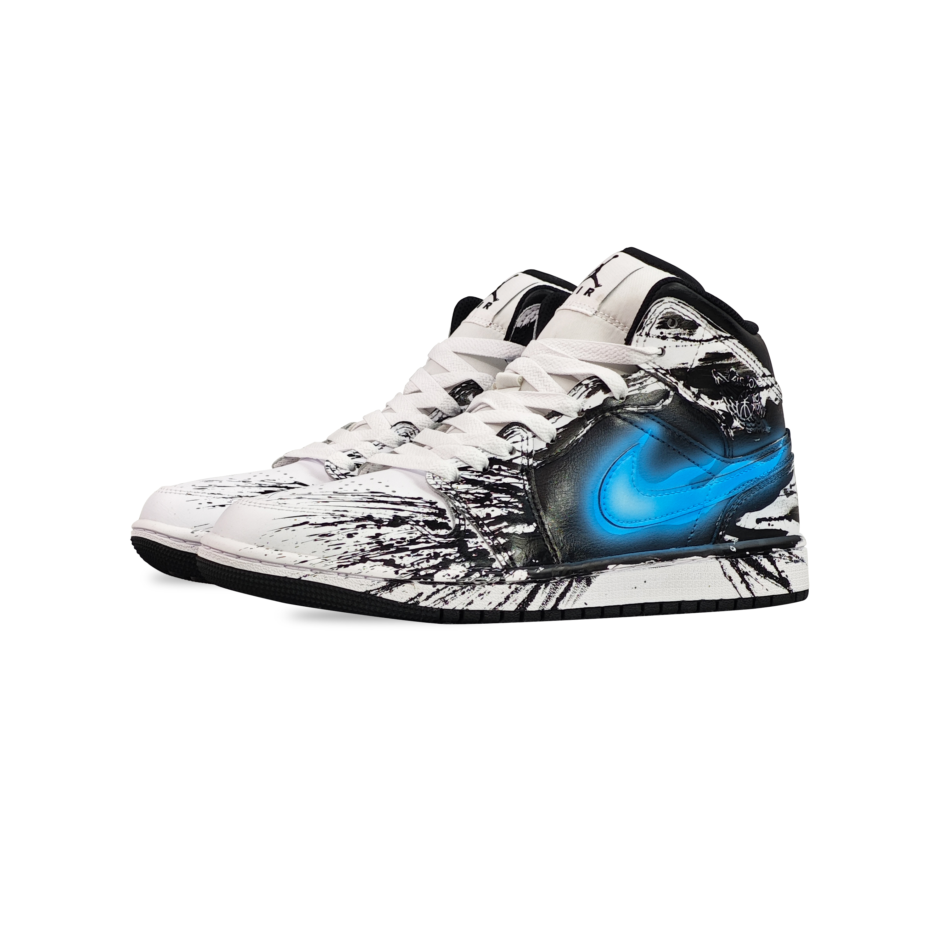 Jordan Air Jordan 1 Slip Resistant High top Vintage Basketball Shoes Men’s Blue White