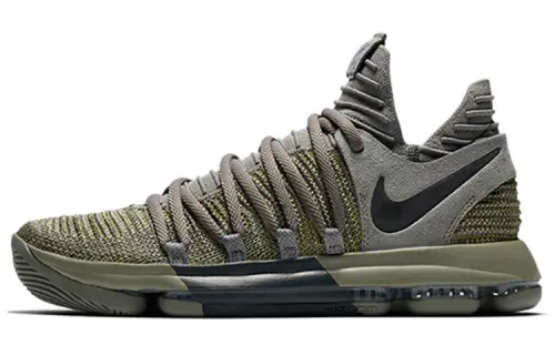Nike KD 10 Veterans Day LMTD EP comfortable shock-absorbing anti-slip low-top basketball shoes men's gray green