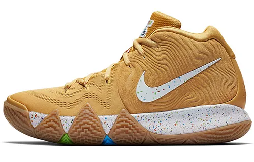 Nike Kyrie 4 Cinnamon Toast Crunch Kyrie 4 OG round toe lace-up non-slip lightweight mid-top basketball shoes men's yellow